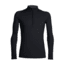 Icebreaker Zone Long Sleeve Half Zip, Black/Monsoon/Monsoon, L, 102645001L