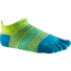 Injinji Run Lightweight No-Show Sock - Womens-Green/Blue-M/L