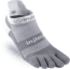 Injinji Run Midweight No Show Xtralife Socks - Mens, Gray And White, Small, 203110-GWH-S