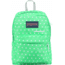 Jansport Digibreak Backpack-Seafoam Green/White Dots