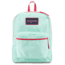 Jansport Overexposed Backpack-Aqua Dash/Fluorescent Red