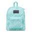 Jansport Superbreak Ultralight Polyester Backpack, 25l, Aqua Dash Jagged Plaid, JS00T5010JJ