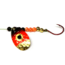 JB Lures Hot Flash Spinner Rig #3I-#4 Hook, Hammered, Gold/Orange/Black, 934