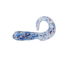 Jerry's Lures Assault Grub, 20, 1in, Firecracker, Lt. Smoke w/ Red, Silver, Blue Flake, 71110