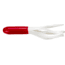 Jerry's Lures Mini Skirt Soft Bait, 20, 1 1/2in, Red/White, Red/White, 81093