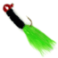 Johnson Beetle Bou Hard Bait, Marabou Jig, 1/16 oz, 2in / 5cm, Hook Size 1, 10 Hooks, Red/Black/Chartreuse, 1200231