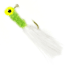 Johnson Beetle Bou Hard Bait, Marabou Jig, 1/16 oz, 2in / 5cm, Hook Size 1, 10 Hooks, Chartreuse/Chartreuse/White, 1200227