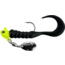 Johnson Crappie Buster SpinftR Grub Hard Bait, 1/8 oz, 2in / 5cm, Hook Size 2, Chartreuse/Black, 1342593