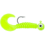 Johnson Swimming Grubs Soft Bait, 1/8 oz, 3in / 8cm, Hook Size 1, 5 Hooks, Chartreuse, 1224232