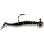 Johnson Swimming Paddletail Soft Bait, 1/4 oz, 2 1/8in / 5cm, Hook Size 2/0, 5 Hooks, Black Shad, 1430525