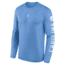 Jordan Mens North Carolina Primetime Legend Jordan Brand Dri-FIT College Long-Sleeve T-Shirt in Blue NJGT4EYNCN-EKV, Blue, XL, male, 1016090306-00199139371614