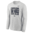 Jordan Mens North Carolina Sideline Slogan Jordan Brand Dri-FIT College Long-Sleeve T-Shirt in Grey 0JEW0BBNCN-H2B, Grey, S, male, 1016090000-00199297697014