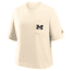 Jordan Michigan Pocket Boxy Nike Womens College T-Shirt in Brown 1JCM15AMWN-RMN, Brown, XS, female, 1015972417-00199138727696