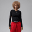 Jordan Womens Jordan Brooklyn Essentials Long-Sleeve Mid Layer T-Shirt in Black IM7353-010, Black, XL, female, 1015985420-00198966299283