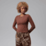 Jordan Womens Jordan Brooklyn Essentials Long-Sleeve Mid Layer T-Shirt in Brown IM7353-265, Brown, L, female, 1015985419-00198966182486