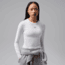 Jordan Womens Jordan Brooklyn Essentials Long-Sleeve Mid Layer T-Shirt in White IM7353-100, White, XS, female, 1015985745-00198966204171