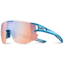 Julbo Aerospeed Sunglasses Cyan Blue/Blue Frame with zebra light RED Lenses, J5023412