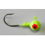 Kalins Fishing Kalin Roundhead Jig, 3/8oz, 2/0 Hook, Chartreuse, 8/Pack, RH38-3