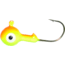 Kalins Fishing Kalin Roundhead Jig, 3/8oz, 2/0 Hook, Chartreuse/Orange, 8/Pack, RH38-1