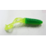 Kalin's Fishing Kalin Triple Threat Crappie Scrub TwinTail Soft Bait, 4, 1.75in, John Deere Green, TSC10-872