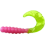 Kalin's Fishing Triple Threat Grub, 10, 2in, Bubblegum/Chartreuse Tail, 2TG10-997