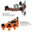 Kast King V10LS Spooling Station and Rod Rack, Orange/Black, KKTAROMRRV10LSOR