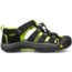 KEEN Big Kids Newport H2 Sandals, Black/Lime Green, 2, 1009965-505-2