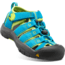 KEEN Big Kids Newport H2 Sandals, Hawaiian Blue/Green Glow, 1, 1012314-415-1