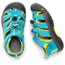 KEEN Big Kids Newport H2 Sandals, Hawaiian Blue/Green Glow, 1, 1012314-415-1