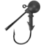 Keitech Tungsten Super Football Jig Head, 3/8oz, Custom #2/0 Hook, Gray, 3 Per Bag, SF2038