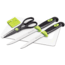Kilimanjaro Gear 5pc Fishing Set,Green,5in,7in Fillet,bone cutter,sharpener,board,case KJ910063