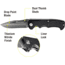 Kilimanjaro Gear Annex Folding Knife,3.5in, Black G10 Handle, Black Plain Blade KJ910029