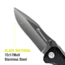 Kilimanjaro Gear Annex Folding Knife,3.5in, Black G10 Handle, Black Plain Blade KJ910029