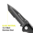 Kilimanjaro Gear Annex Folding Knife,3.5in, Black G10 Handle, Black Tanto ComboEdge Blade KJ910031