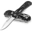 Kilimanjaro Gear Caula Folding Knife,3.4in, Black Skeletonized G10 Handle,Plain Blade KJ910023