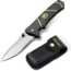 Kilimanjaro Gear Kibo Folding Knife,3.5in, Black Handle, Black ComboEdge Blade KJ910092