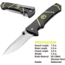 Kilimanjaro Gear Kibo Folding Knife,3in, Black Handle, Black ComboEdge Blade KJ910093