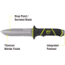 Kilimanjaro Gear Kibo Survival Fixed Blade Knife,4.75in, Black Handle, Black ComboEdge KJ910091