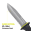 Kilimanjaro Gear Kibo Survival Fixed Blade Knife,4.75in, Black Handle, Black ComboEdge KJ910091