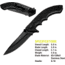 EDEMO Kilimanjaro Gear Makazi Folding Knife,3.8in, Black G10 Handle,Plain Black Blade KJ910083, EDEMO1