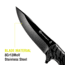 EDEMO Kilimanjaro Gear Makazi Folding Knife,3.8in, Black G10 Handle,Plain Black Blade KJ910083, EDEMO1