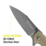 Kilimanjaro Gear Morsa Folding Knife,3.5in,Tan Wood Grain G10 , Black Plain Blade KJ910028
