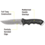 Kilimanjaro Gear Shira Survival Fixed Blade Knife,4.7in, Black Handle, Black ComboEdge Blade KJ910094