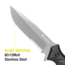 Kilimanjaro Gear Shira Survival Fixed Blade Knife,4.7in, Black Handle, Black ComboEdge Blade KJ910094