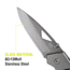 Kilimanjaro Gear Vertice Folding Knife,3in,Skeletonized Black Handle, Black Plain KJ910060