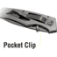 Kilimanjaro Gear Vertice Folding Knife,3in,Skeletonized Black Handle, Black Plain KJ910060