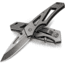 Kilimanjaro Gear Vertice Folding Knife,3in,Skeletonized Black Handle, Black Plain KJ910060