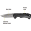 Kilimanjaro Gear Victus Folding Knife,2.5in, Black Handle, Black Plain Edge KJ910086