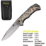 Kilimanjaro Gear Victus Folding Knife,3.5in,Camo Handle, Black Plain Edge KJ910087