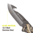 Kilimanjaro Gear Victus Folding Knife,3.5in w/ Gut Hook,Camp Handle, Black Plain KJ910088